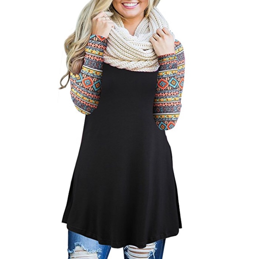 Patchwork Bohemian Sleeve Tunic